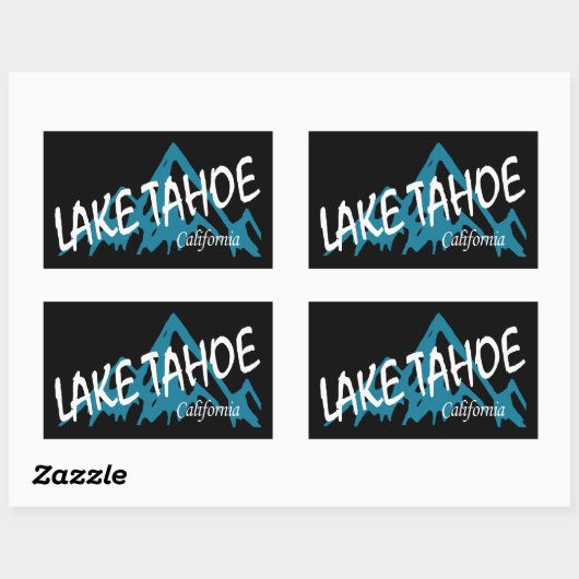 Lake Tahoe California Rechteckiger Aufkleber (Blatt)