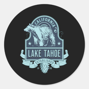 Lake Tahoe California Runder Aufkleber
