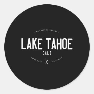 Lake Tahoe California Skiraum Runder Aufkleber