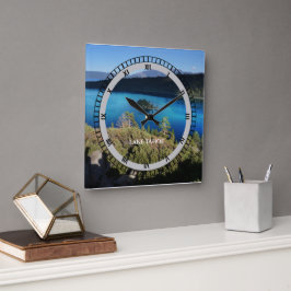 Lake Tahoe California Souvenir Custom Christmas Quadratische Wanduhr
