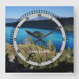 Lake Tahoe California Souvenir Custom Christmas Quadratische Wanduhr