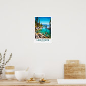 Lake Tahoe California Travel Print Poster (Küche)