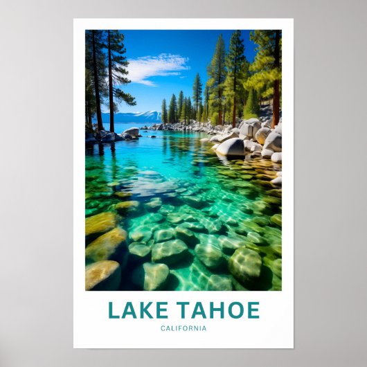 Lake Tahoe California Travel Print Poster (Vorne)