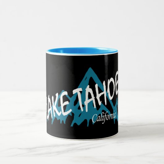 Lake Tahoe California Zweifarbige Tasse (Mittel)