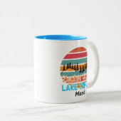 Lake Tahoe Cities Two-Tone-Coffee-Tasse Zweifarbige Tasse (VorderseiteRechts)