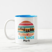 Lake Tahoe Cities Two-Tone-Coffee-Tasse Zweifarbige Tasse (Links)