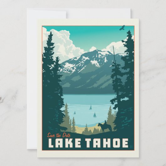 Lake Tahoe | Datum sichern - Foto Save The Date (Vorderseite)