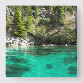 Lake Tahoe Decorative Wall Clock Quadratische Wanduhr