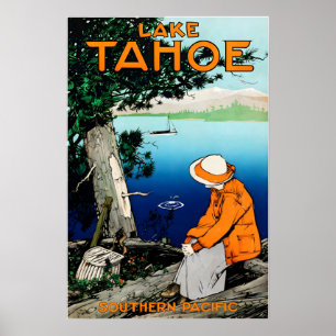 Lake Tahoe Druck California Nevada Kunst Southern  Poster