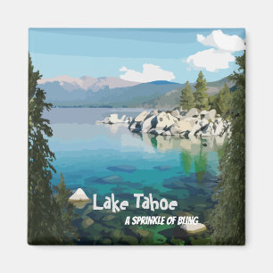Lake Tahoe Ein Sprinkle des Glücks Kalifornien Magnet