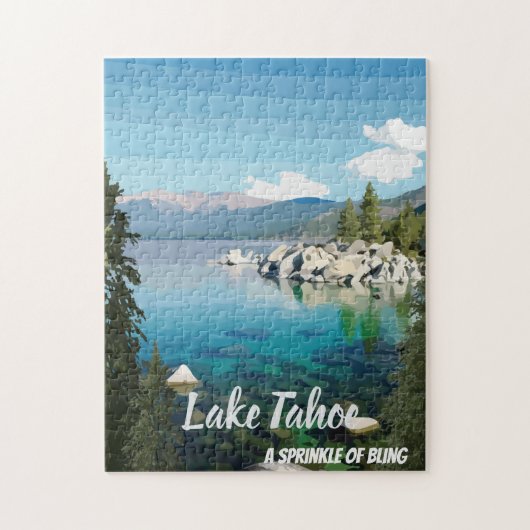 Lake Tahoe Ein Sprung nach Kalifornien & Nevada Puzzle (Vertikal)