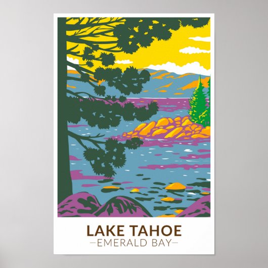 Lake Tahoe Emerald Bay California Vintag Poster (Vorne)