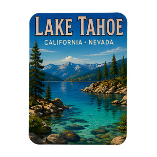 Lake Tahoe Emerald-Szenenreisegeschenk Magnet