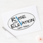 Lake Tahoe - Erhöhen Sie Ihre Höhenlage Oval Stick Ovaler Aufkleber (Umschlag)