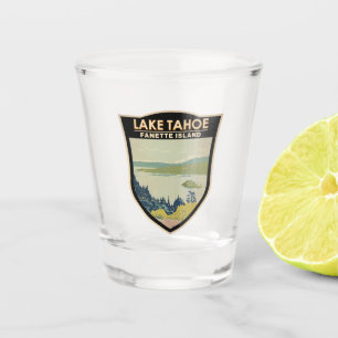 Lake Tahoe Fannette Island Kalifornien Vintag Schnapsglas