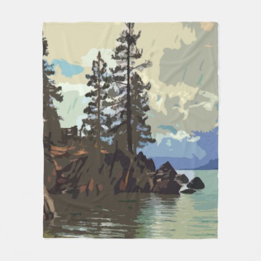 Lake Tahoe Fleece Blanket (Vorderseite)
