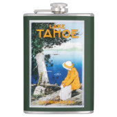 Lake Tahoe förderndes PosterLake Tahoe, CA Flachmann (Vorderseite)