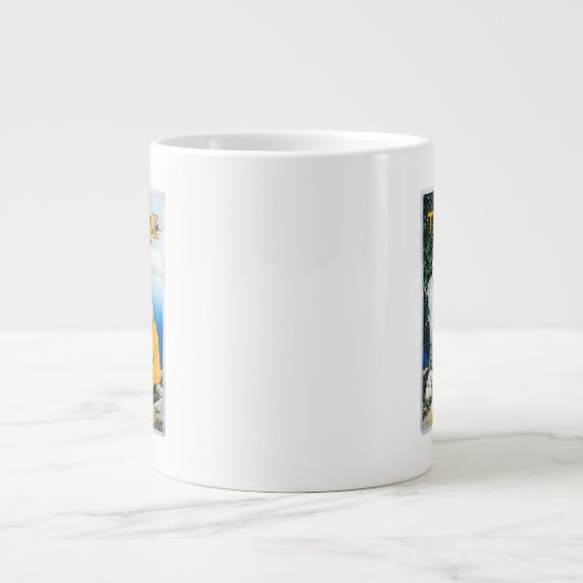 Lake Tahoe förderndes PosterLake Tahoe, CA Jumbo-Tasse (Vorderseite)