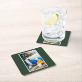 Lake Tahoe förderndes PosterLake Tahoe, CA Rechteckiger Pappuntersetzer (Vor Ort)