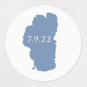 Lake Tahoe Gastgeschenk Hochzeit Labels Etiketten (Design 2)