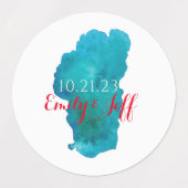 Lake Tahoe Gastgeschenk Hochzeit Labels Etiketten (Design 1)