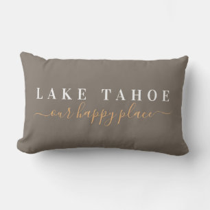 Lake Tahoe Happy Place Lumbar Pillow Lendenkissen