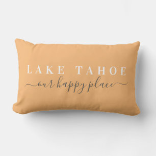Lake Tahoe Happy Place Lumbar Pillow Lendenkissen