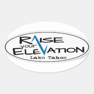 Lake Tahoe - heben Sie Ihren Aufzug-Oval-Aufkleber Ovaler Aufkleber