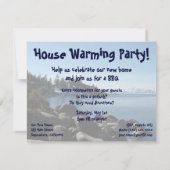 Lake Tahoe House Erwärmung Party! Einladung (Rückseite)