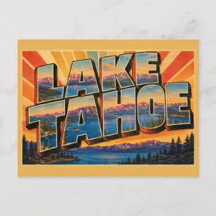 Lake Tahoe Kalifornien Alpensee Berg Kunst Postkarte