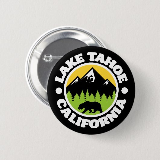 Lake Tahoe, Kalifornien Button (Vorne & Hinten)