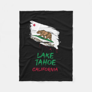 Lake Tahoe Kalifornien Farbklecks-Flagge Urlaub Fleecedecke