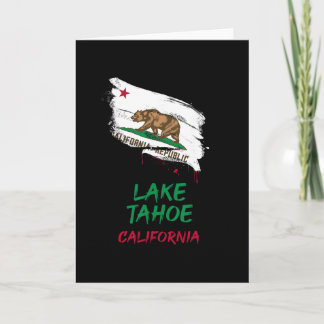 Lake Tahoe Kalifornien Farbklecksflagge Urlaub Karte