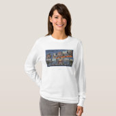 Lake Tahoe, Kalifornien - große Buchstabe-Szenen T-Shirt (Vorne ganz)