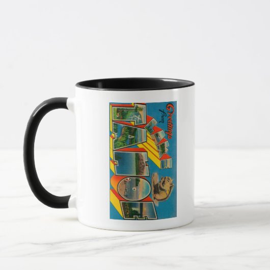 Lake Tahoe, Kalifornien - Große Buchstabenszenen Tasse (Links)