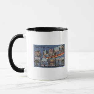 Lake Tahoe, Kalifornien - Große Buchstabenszenen Tasse