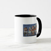 Lake Tahoe, Kalifornien - Große Buchstabenszenen Tasse (VorderseiteRechts)