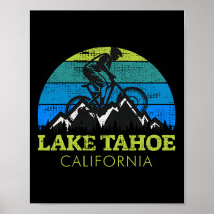 Lake Tahoe Kalifornien Mountainbike fahren Mtb Vin Poster