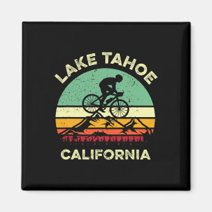 Lake Tahoe Kalifornien Mountainbike Retro Berge Magnet