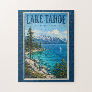 Lake Tahoe Kalifornien Nevada Illustration Reise Puzzle