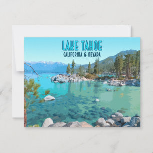 Lake Tahoe Kalifornien Nevada Vintage-Flatcard