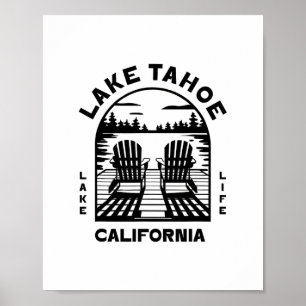 Lake Tahoe Kalifornien Outdoor Vintage Poster