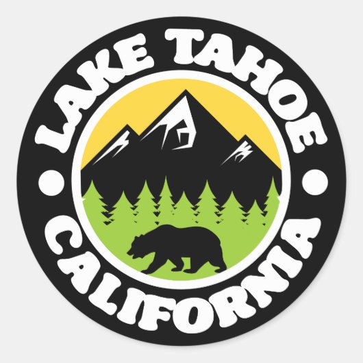 Lake Tahoe, Kalifornien Runder Aufkleber (Vorderseite)