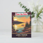 Lake Tahoe, Kalifornien, Travel Postcard, Save The Date (Stehend Vorderseite)