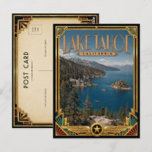 Lake Tahoe Kalifornien Vintage Art Deco Golden Age