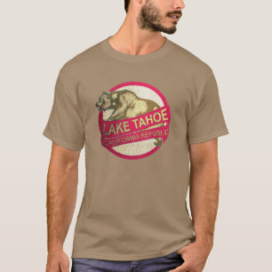Lake Tahoe Kalifornien Vintages Grunge-Bärnt-shir T-Shirt