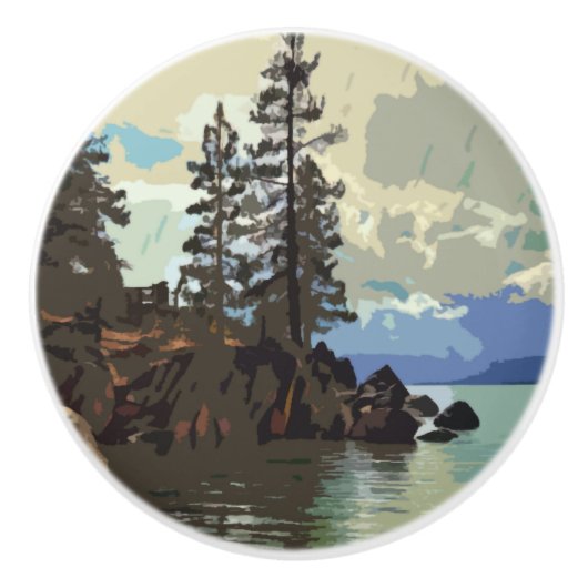 Lake Tahoe Keramik Pull Keramikknauf (Vorderseite)