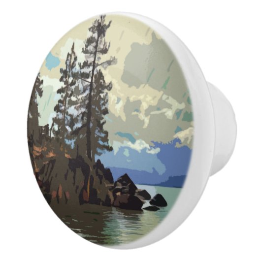 Lake Tahoe Keramik Pull Keramikknauf (Rechts)