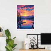 Lake Tahoe Landschaft Poster (Heimbüro)