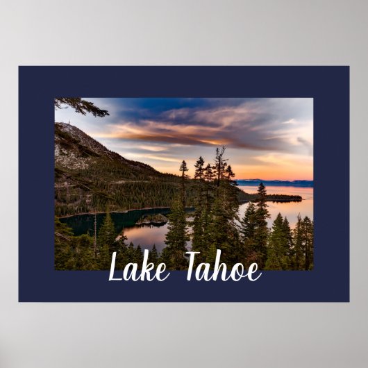 Lake Tahoe Landschaftliche Aussicht Poster (Vorne)